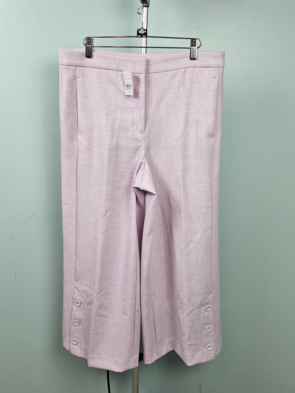 NWT Ann Taylor Lavender Wide-Leg Cropped Pants